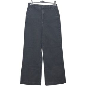 ANN TAYLOR High Rise Black Wide Leg  Denim Pants Womens Size US 8